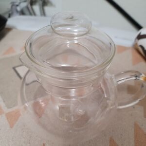 Clear Glass Teapot with Lid